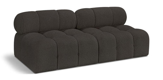 Meridian Furniture - Ames Brown Boucle Fabric Modular Sofa - 2Pc - 611Brown-S68B veiw 1
