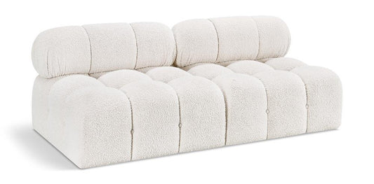 Meridian Furniture - Ames Cream Boucle Fabric Modular Sofa - 2Pc - 611Cream-S68B veiw 1