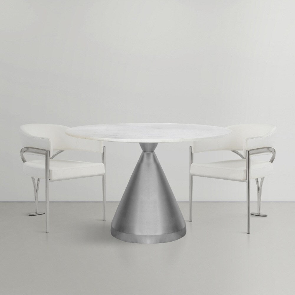 Meridian Furniture - Emery White Marble Dining Table - 884-T veiw 2