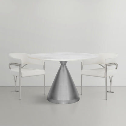 Meridian Furniture - Emery White Marble Dining Table - 884-T veiw 2