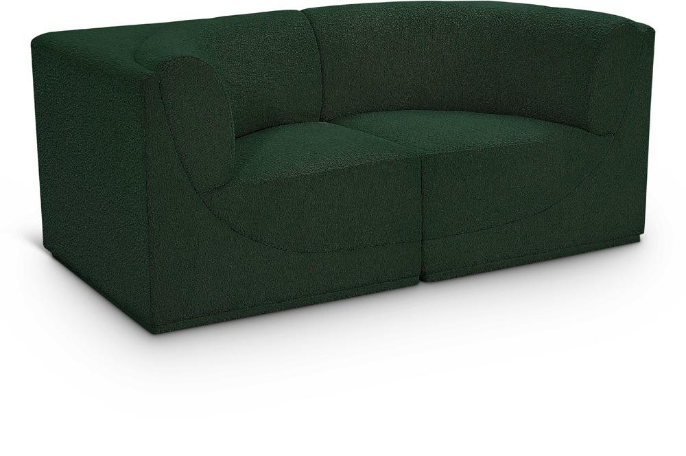 Meridian Furniture - Ollie Green Boucle Fabric Modular Sofa - 2Pc - 118Green-S68 veiw 1