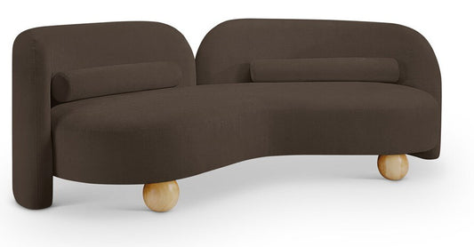 Meridian Furniture - Daphne Brown Chenille Fabric Sofa - 44001Brown-S veiw 1