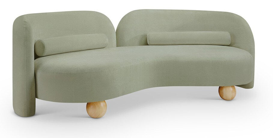 Meridian Furniture - Daphne Mint Chenille Fabric Sofa - 44001Mint-S veiw 1