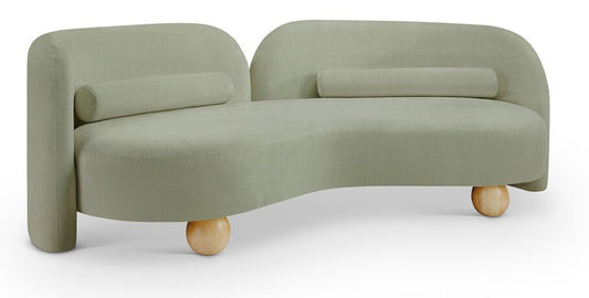 Meridian Furniture - Daphne Mint Chenille Fabric Sofa - 44001Mint-S veiw 1