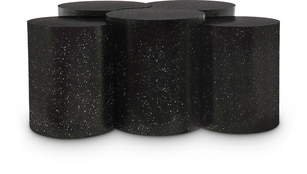 Meridian Furniture - Dimple Black Coffee Table - 5Pc - 99084Black-5A veiw 1