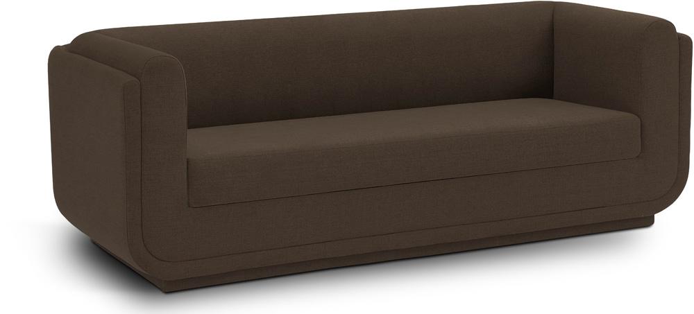 Meridian Furniture - Kimora Brown Linen Textured Fabric Sofa - 151Brown-S veiw 1