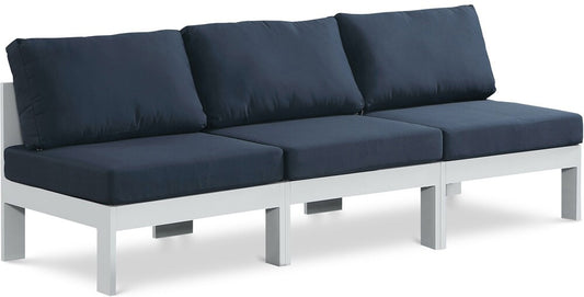 Meridian Furniture - Nizuc Navy Water Resistant Fabric Outdoor Patio Modular Sofa - 3Pc - 375Navy-S90B veiw 1
