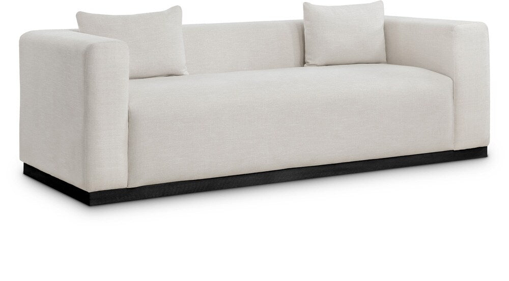 Meridian Furniture - Alfie Beige Linen Textured Fabic Sofa - 642Beige-S veiw 1