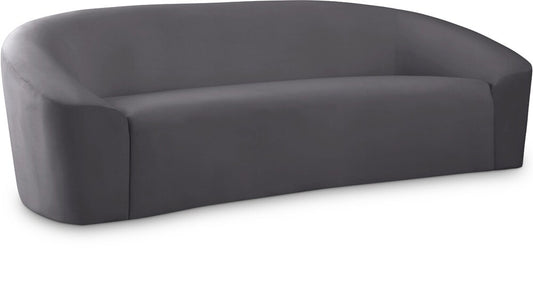 Meridian Furniture - Riley Grey Velvet Sofa - 610Grey-S veiw 1