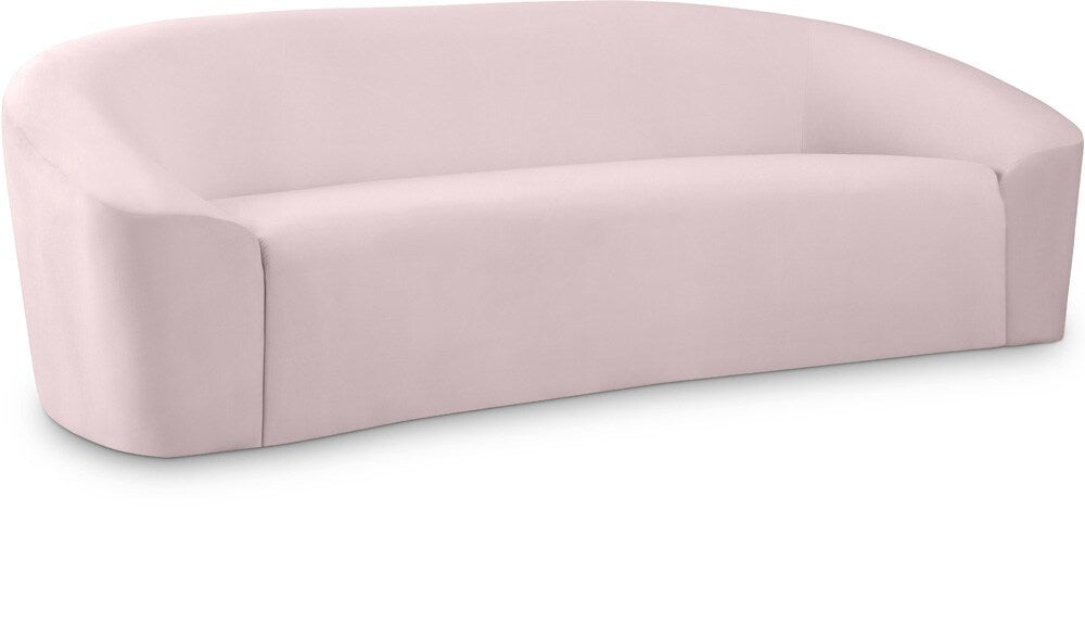 Meridian Furniture - Riley Pink Velvet Sofa - 610Pink-S veiw 1