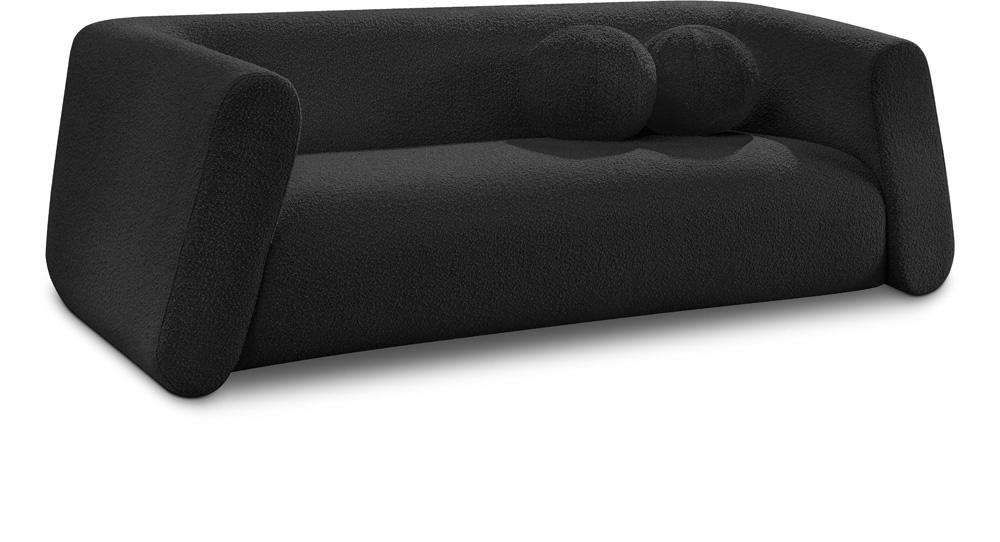 Meridian Furniture - Abbington Black Boucle Fabric Sofa - 113Black-S veiw 1