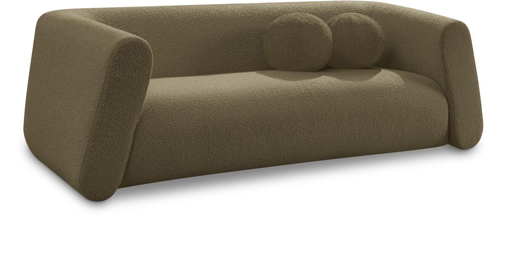 Meridian Furniture - Abbington Olive Boucle Fabric Sofa - 113Olive-S veiw 1