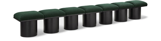 Meridian Furniture - Pavilion Green Boucle Fabric Bench - 7Pc - 466Green-7A veiw 1