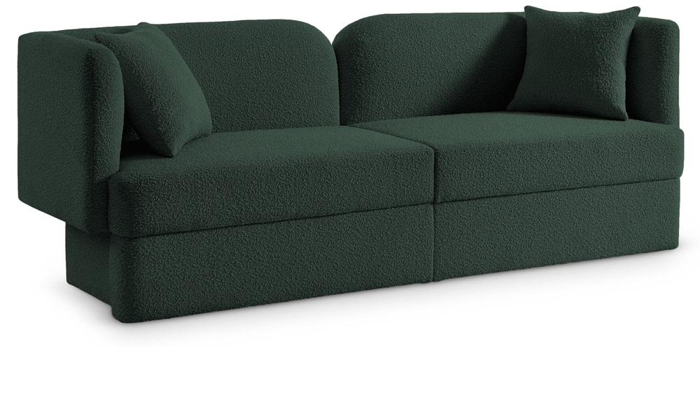 Meridian Furniture - Marcel Green Boucle Fabric Sofa - 616Green-S veiw 1