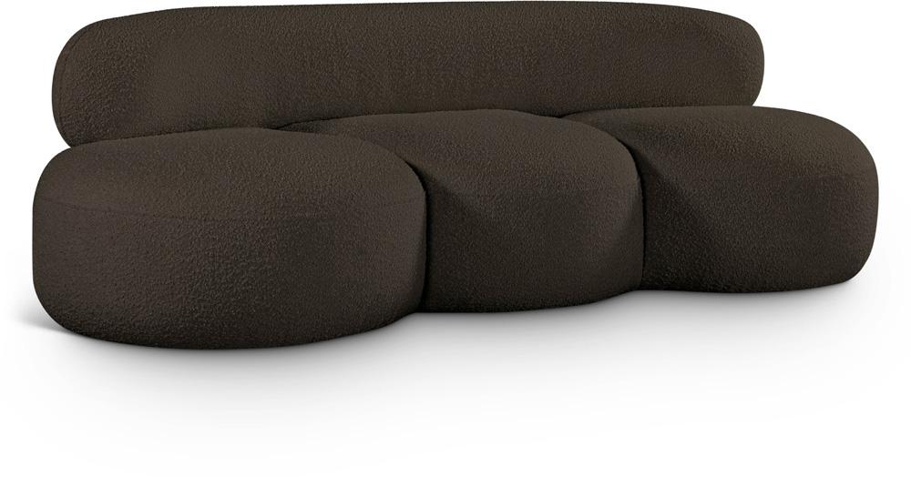 Meridian Furniture - Venti Brown Boucle Fabric Sofa - 140Brown-S veiw 1