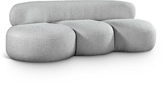 Meridian Furniture - Venti Grey Boucle Fabric Sofa - 140Grey-S veiw 1