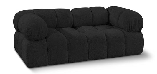 Meridian Furniture - Ames Black Boucle Fabric Modular Sofa - 2Pc - 611Black-S68A veiw 1
