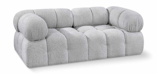 Meridian Furniture - Ames Grey Boucle Fabric Modular Sofa - 2Pc - 611Grey-S68A veiw 1