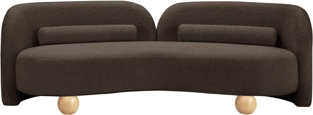 Meridian Furniture - Daphne Brown Boucle Fabric Sofa - 44003Brown-S veiw 1