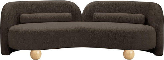 Meridian Furniture - Daphne Brown Boucle Fabric Sofa - 44003Brown-S veiw 1