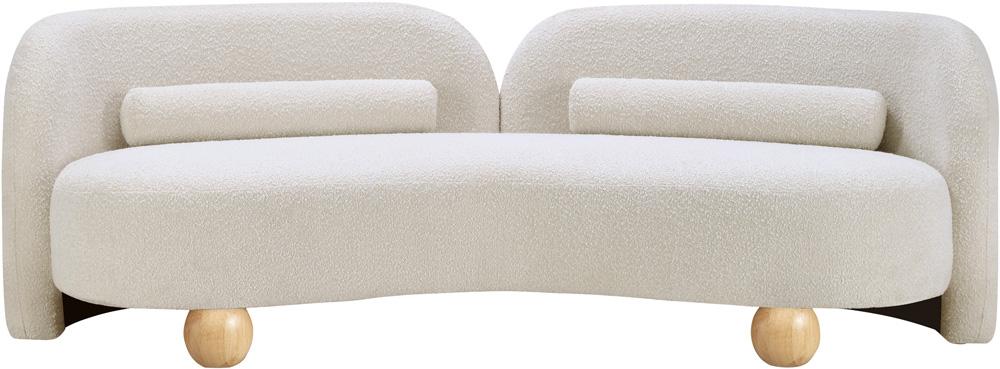 Meridian Furniture - Daphne Cream Boucle Fabric Sofa - 44003Cream-S veiw 1