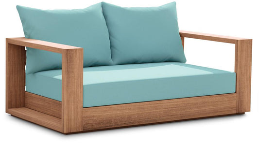 Meridian Furniture - Tulum Blue Water Resistant Fabric Outdoor Loveseat - 353SeaBlue-L veiw 1