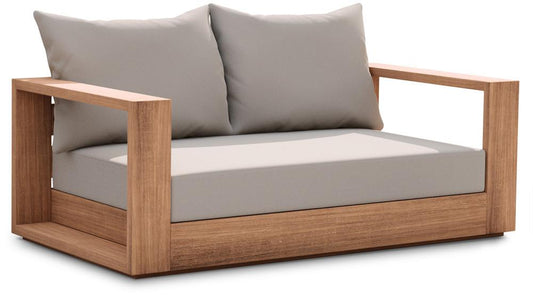Meridian Furniture - Tulum Grey Water Resistant Fabric Outdoor Loveseat - 353Grey-L veiw 1