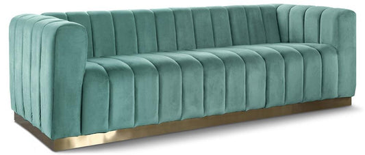 Meridian Furniture - Marlon Mint Velvet Sofa - 603Mint-S veiw 1
