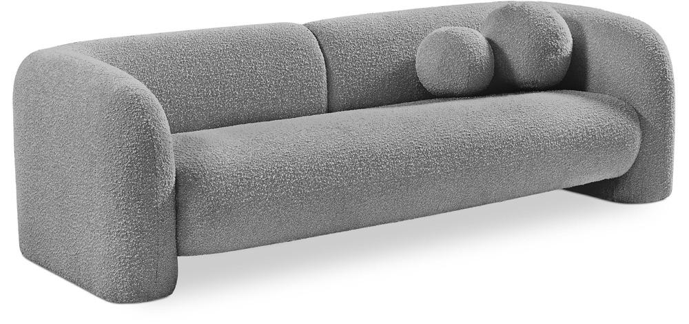 Meridian Furniture - Emory Grey Boucle Fabric Sofa - 139Grey-S veiw 1