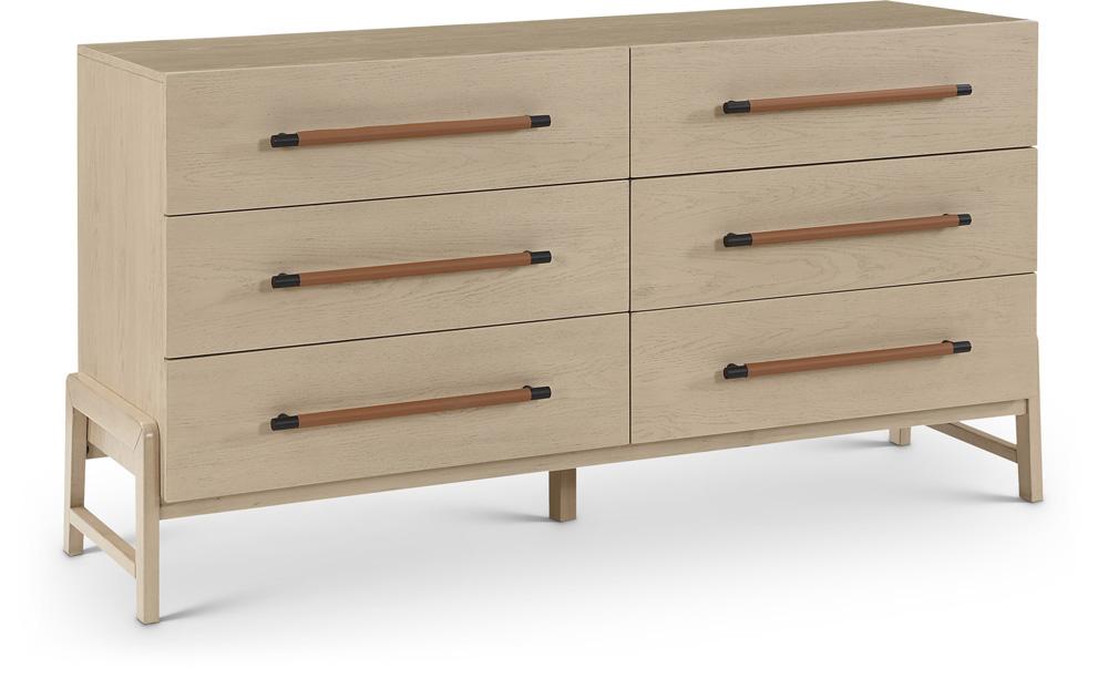 Meridian Furniture - Kaya Natural Vegan Leather Dresser - 360Natural-D veiw 1