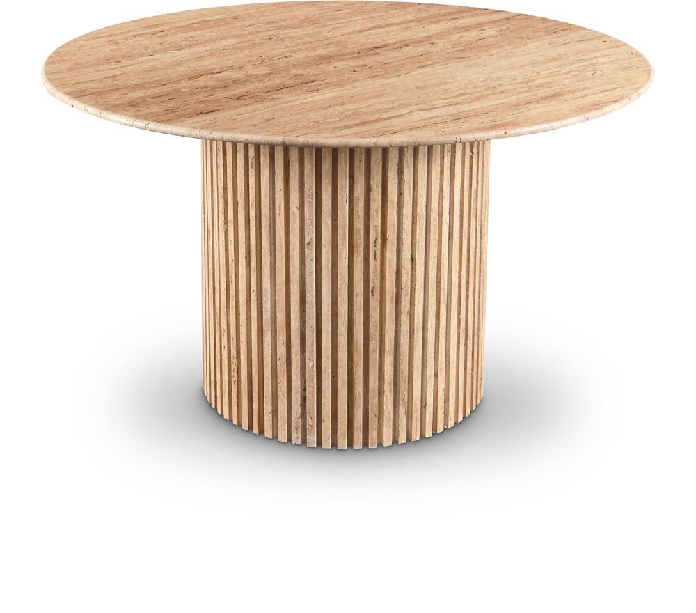 Meridian Furniture - Genoa Beige Dining Table - 248Travertine-DT48 veiw 1