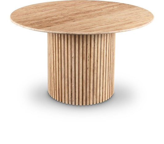 Meridian Furniture - Genoa Beige Dining Table - 248Travertine-DT48 veiw 1