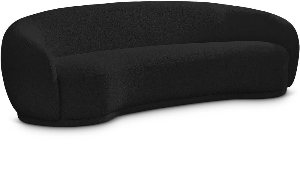Meridian Furniture - Hyde Black Boucle Fabric Sofa - 693Black-S veiw 1
