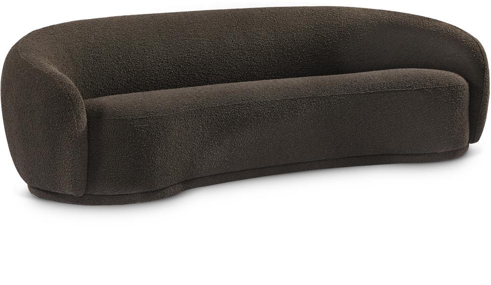 Meridian Furniture - Hyde Brown Boucle Fabric Sofa - 693Brown-S veiw 1
