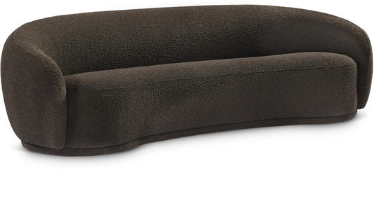 Meridian Furniture - Hyde Brown Boucle Fabric Sofa - 693Brown-S veiw 1