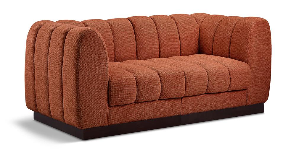 Meridian Furniture - Quinn Cognac Chenille Fabric Modular Sofa - 2Pc - 124Cognac-S69 veiw 1