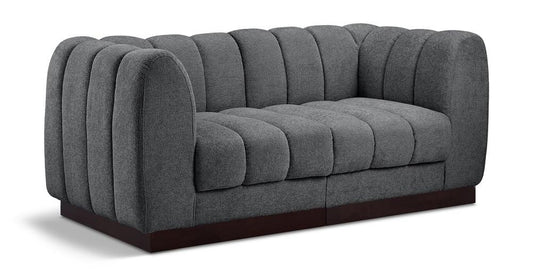 Meridian Furniture - Quinn Grey Chenille Fabric Modular Sofa - 2Pc - 124Grey-S69 veiw 1
