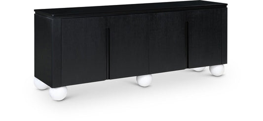 Meridian Furniture - Cardiff Black Sideboard/Buffet - 77022Black veiw 1