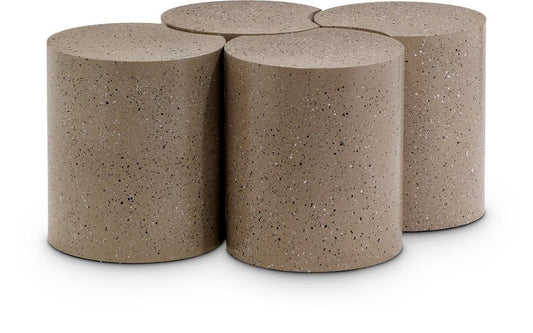 Meridian Furniture - Dimple Taupe Coffee Table - 4Pc - 99084Taupe-4D veiw 1