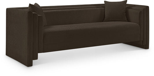 Meridian Furniture - Everett Brown Chenille Fabric Sofa - 44068Brown-S veiw 1
