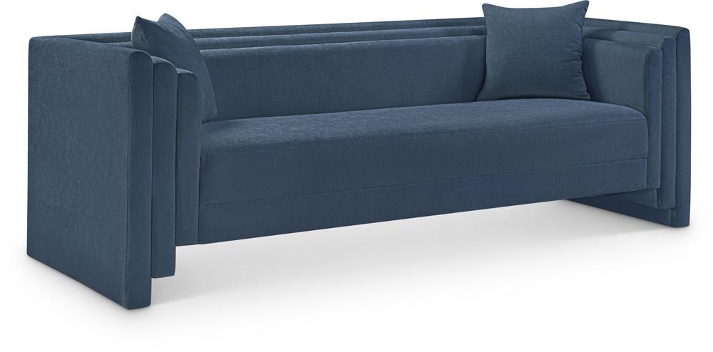 Meridian Furniture - Everett Light Blue Chenille Fabric Sofa - 44068LtBlu-S veiw 1