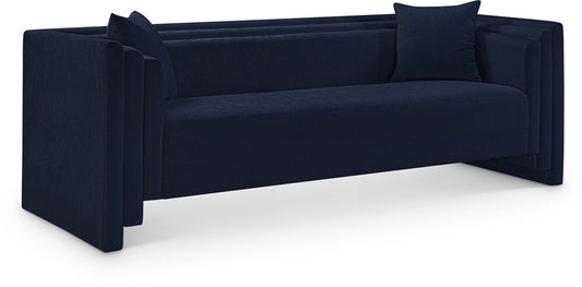 Meridian Furniture - Everett Navy Chenille Fabric Sofa - 44068Navy-S veiw 1