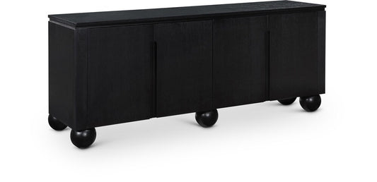 Meridian Furniture - Cardiff Black Sideboard/Buffet - 77023Black veiw 1