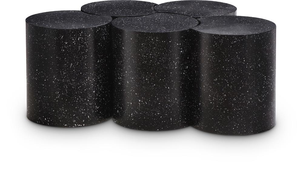 Meridian Furniture - Dimple Black Coffee Table - 5Pc - 99084Black-5C veiw 1