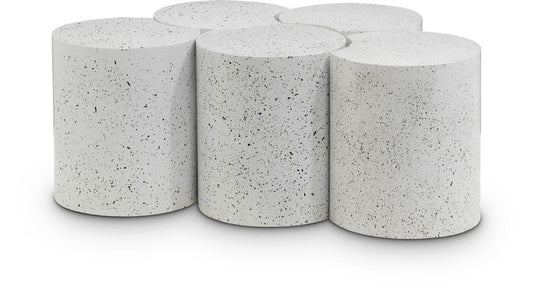 Meridian Furniture - Dimple White Coffee Table - 5Pc - 99084White-5C veiw 1