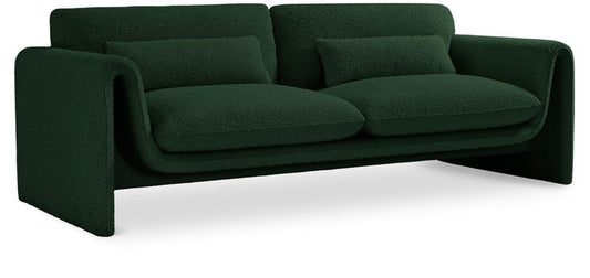 Meridian Furniture - Stylus Green Boucle Fabric Sofa - 198Green-S veiw 1