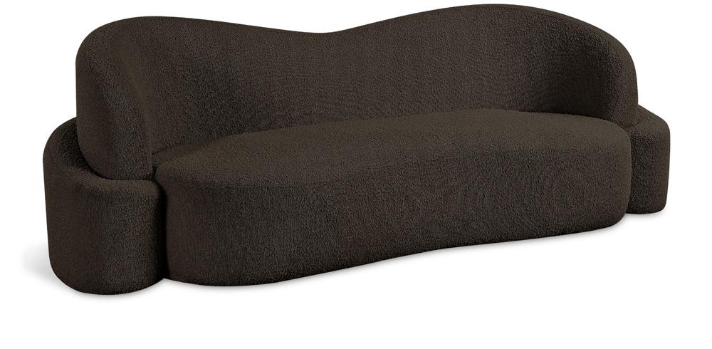 Meridian Furniture - Principessa Brown Boucle Fabric Sofa - 108Brown-S veiw 1