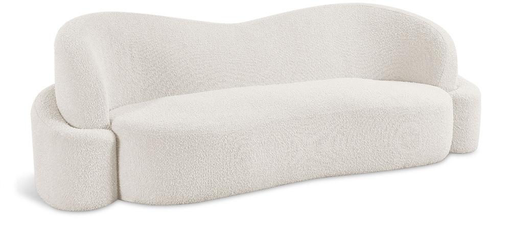 Meridian Furniture - Principessa Cream Boucle Fabric Sofa - 108Cream-S veiw 1