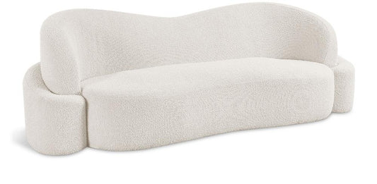 Meridian Furniture - Principessa Cream Boucle Fabric Sofa - 108Cream-S veiw 1