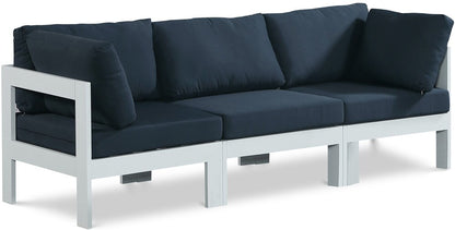 Meridian Furniture - Nizuc Navy Water Resistant Fabric Outdoor Patio Modular Sofa - 3Pc - 375Navy-S90A veiw 1